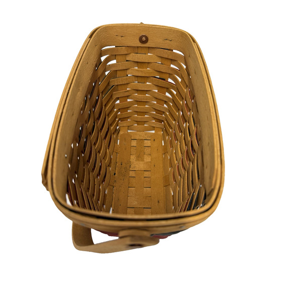 1998 Longaberger 25th Anniversary Basket Swinging Handle 8.75"L x 4.75"W x 6.5"H - Picture 3 of 4